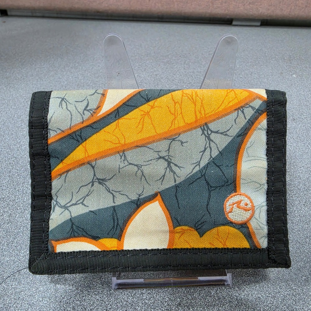 Rusty Trifold Wallet Vintage Y2K Abstract Floral Surf Print